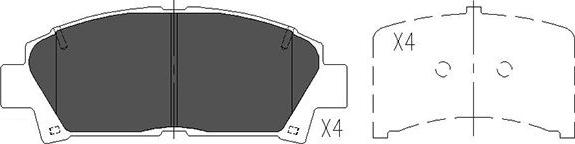 Kavo Parts KBP-9110 - Kit de plaquettes de frein, frein à disque cwaw.fr