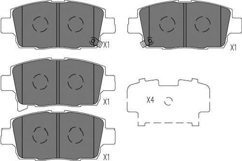 Kavo Parts KBP-9134 - Kit de plaquettes de frein, frein à disque cwaw.fr