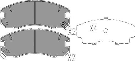 Kavo Parts KBP-9130 - Kit de plaquettes de frein, frein à disque cwaw.fr