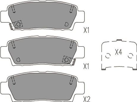 Kavo Parts KBP-9125 - Kit de plaquettes de frein, frein à disque cwaw.fr