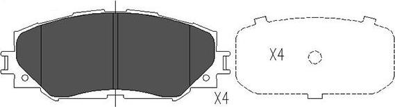 Kavo Parts KBP-9120 - Kit de plaquettes de frein, frein à disque cwaw.fr