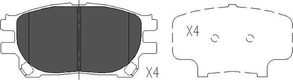 Kavo Parts KBP-9121 - Kit de plaquettes de frein, frein à disque cwaw.fr