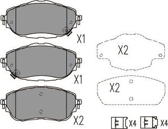 Kavo Parts KBP-9123 - Kit de plaquettes de frein, frein à disque cwaw.fr