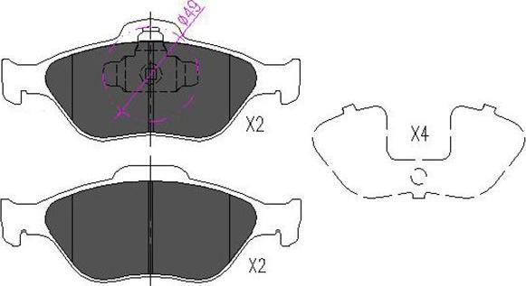 Kavo Parts KBP-4545 - Kit de plaquettes de frein, frein à disque cwaw.fr