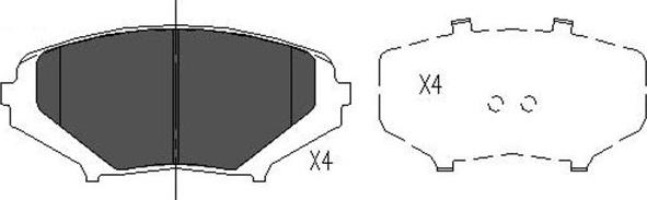 Kavo Parts KBP-4546 - Kit de plaquettes de frein, frein à disque cwaw.fr