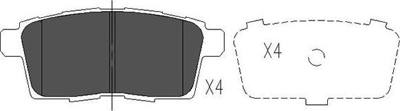 Kavo Parts KBP-4559 - Kit de plaquettes de frein, frein à disque cwaw.fr