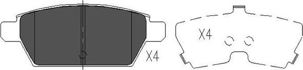 Kavo Parts KBP-4554 - Kit de plaquettes de frein, frein à disque cwaw.fr