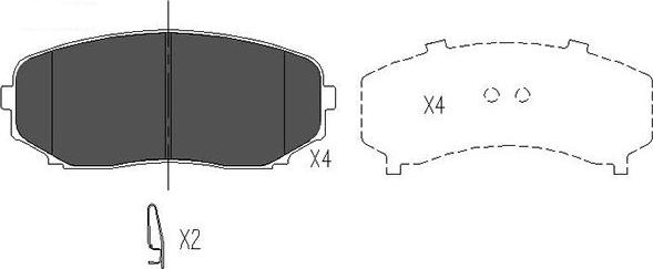 Kavo Parts KBP-4558 - Kit de plaquettes de frein, frein à disque cwaw.fr