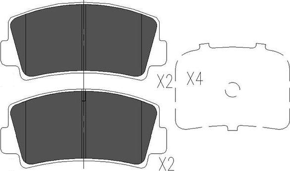 Kavo Parts KBP-4552 - Kit de plaquettes de frein, frein à disque cwaw.fr