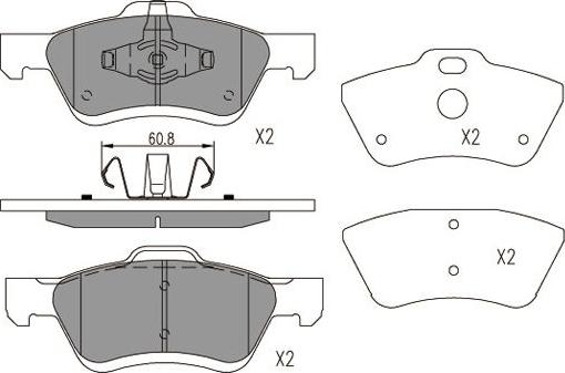 Kavo Parts KBP-4564 - Kit de plaquettes de frein, frein à disque cwaw.fr