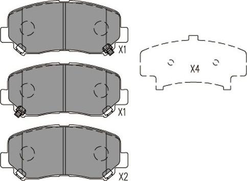 Kavo Parts KBP-4563 - Kit de plaquettes de frein, frein à disque cwaw.fr