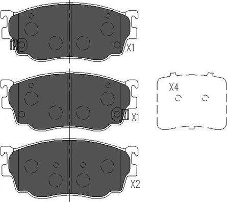 Kavo Parts KBP-4509 - Kit de plaquettes de frein, frein à disque cwaw.fr