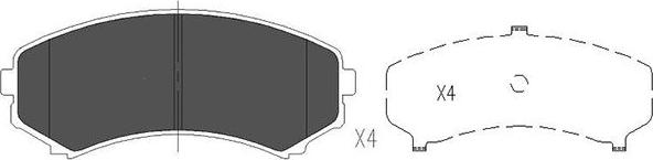 Kavo Parts KBP-4504 - Kit de plaquettes de frein, frein à disque cwaw.fr