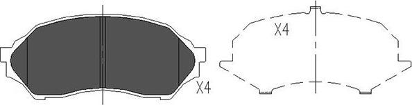 Kavo Parts KBP-4505 - Kit de plaquettes de frein, frein à disque cwaw.fr