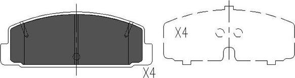 Kavo Parts KBP-4506 - Kit de plaquettes de frein, frein à disque cwaw.fr