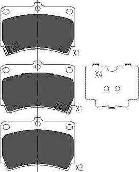 Kavo Parts KBP-4501 - Kit de plaquettes de frein, frein à disque cwaw.fr