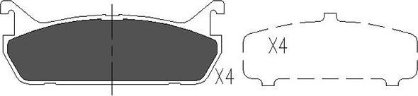 Kavo Parts KBP-4507 - Kit de plaquettes de frein, frein à disque cwaw.fr