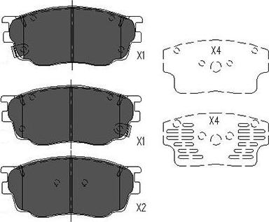 Kavo Parts KBP-4511 - Kit de plaquettes de frein, frein à disque cwaw.fr