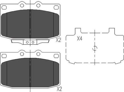 Kavo Parts KBP-4518 - Kit de plaquettes de frein, frein à disque cwaw.fr