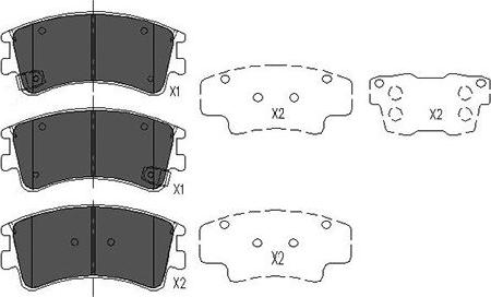 Kavo Parts KBP-4512 - Kit de plaquettes de frein, frein à disque cwaw.fr