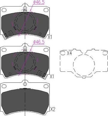 Kavo Parts KBP-4517 - Kit de plaquettes de frein, frein à disque cwaw.fr