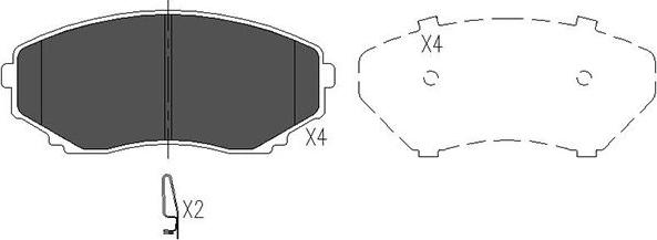 Kavo Parts KBP-4530 - Kit de plaquettes de frein, frein à disque cwaw.fr