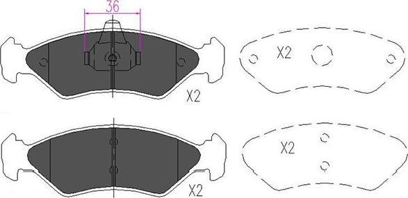 Kavo Parts KBP-4533 - Kit de plaquettes de frein, frein à disque cwaw.fr