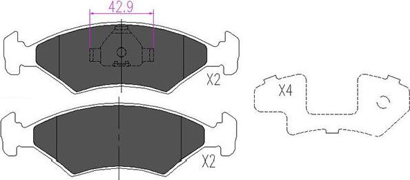 Kavo Parts KBP-4532 - Kit de plaquettes de frein, frein à disque cwaw.fr