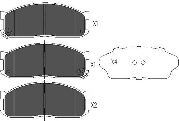 Kavo Parts KBP-4523 - Kit de plaquettes de frein, frein à disque cwaw.fr