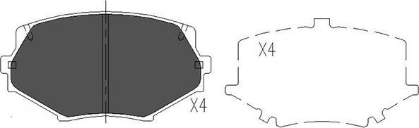 Kavo Parts KBP-4527 - Kit de plaquettes de frein, frein à disque cwaw.fr