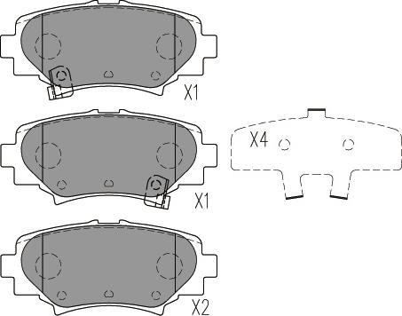 Kavo Parts KBP-4575 - Kit de plaquettes de frein, frein à disque cwaw.fr