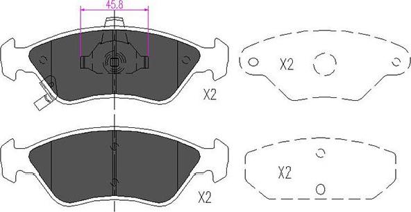 Kavo Parts KBP-4009 - Kit de plaquettes de frein, frein à disque cwaw.fr