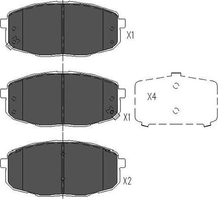 Kavo Parts KBP-4004 - Kit de plaquettes de frein, frein à disque cwaw.fr