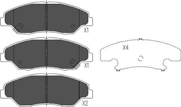 Kavo Parts KBP-4013 - Kit de plaquettes de frein, frein à disque cwaw.fr