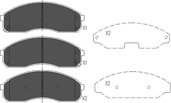 Kavo Parts KBP-4012 - Kit de plaquettes de frein, frein à disque cwaw.fr