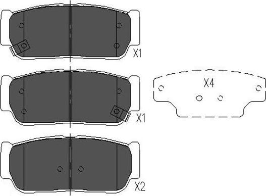 Kavo Parts KBP-4017 - Kit de plaquettes de frein, frein à disque cwaw.fr