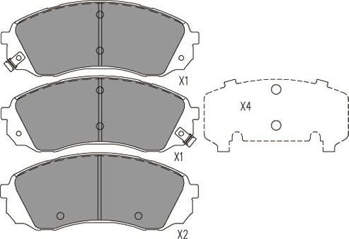 Kavo Parts KBP-4024 - Kit de plaquettes de frein, frein à disque cwaw.fr