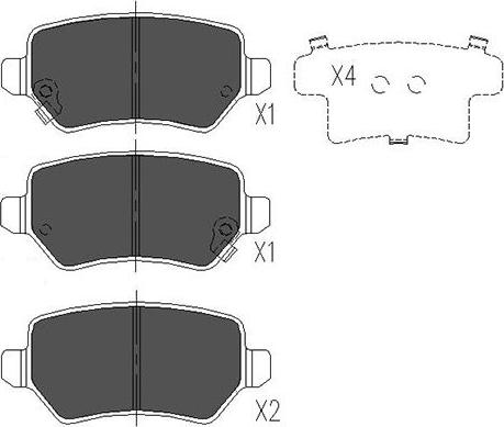 Kavo Parts KBP-4020 - Kit de plaquettes de frein, frein à disque cwaw.fr