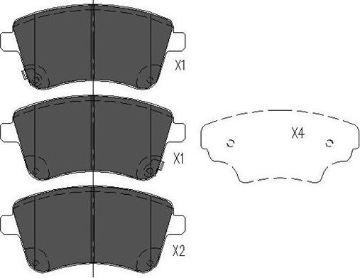 Kavo Parts KBP-4028 - Kit de plaquettes de frein, frein à disque cwaw.fr