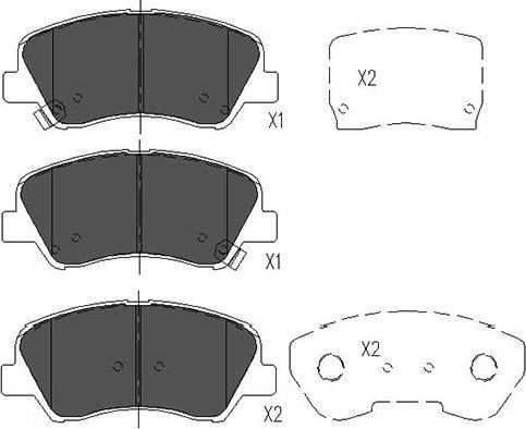 Kavo Parts KBP-4023 - Kit de plaquettes de frein, frein à disque cwaw.fr