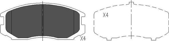 Kavo Parts KBP-5505 - Kit de plaquettes de frein, frein à disque cwaw.fr