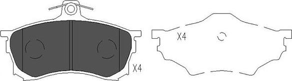 Kavo Parts KBP-5506 - Kit de plaquettes de frein, frein à disque cwaw.fr