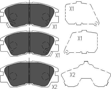 Kavo Parts KBP-5501 - Kit de plaquettes de frein, frein à disque cwaw.fr