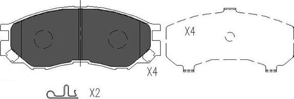 Kavo Parts KBP-5508 - Kit de plaquettes de frein, frein à disque cwaw.fr