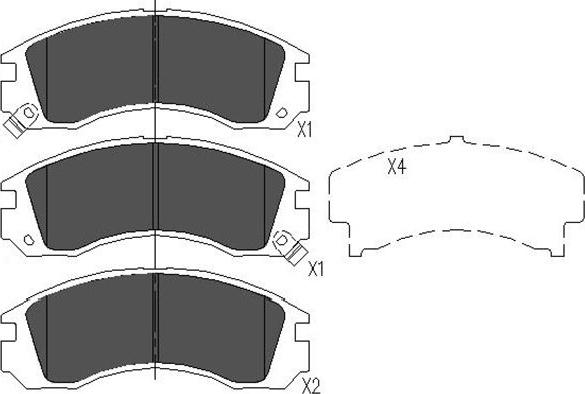 Kavo Parts KBP-5503 - Kit de plaquettes de frein, frein à disque cwaw.fr