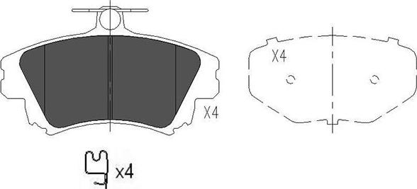 Kavo Parts KBP-5519 - Kit de plaquettes de frein, frein à disque cwaw.fr