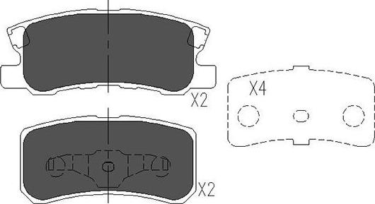 Kavo Parts KBP-5515 - Kit de plaquettes de frein, frein à disque cwaw.fr