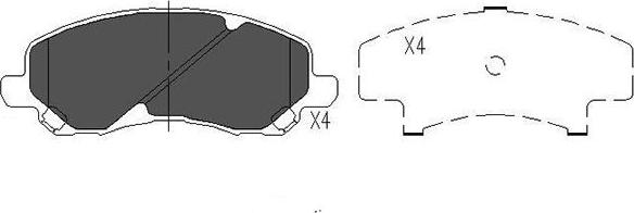 Kavo Parts KBP-5516 - Kit de plaquettes de frein, frein à disque cwaw.fr