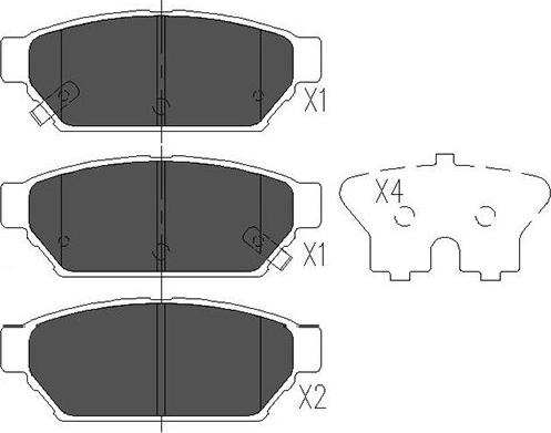 Kavo Parts KBP-5510 - Kit de plaquettes de frein, frein à disque cwaw.fr