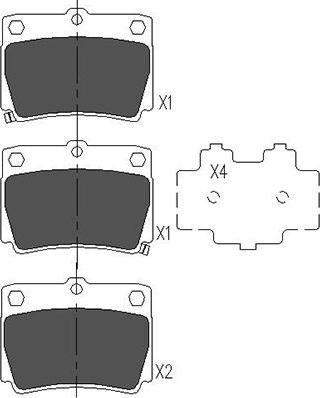 Kavo Parts KBP-5512 - Kit de plaquettes de frein, frein à disque cwaw.fr